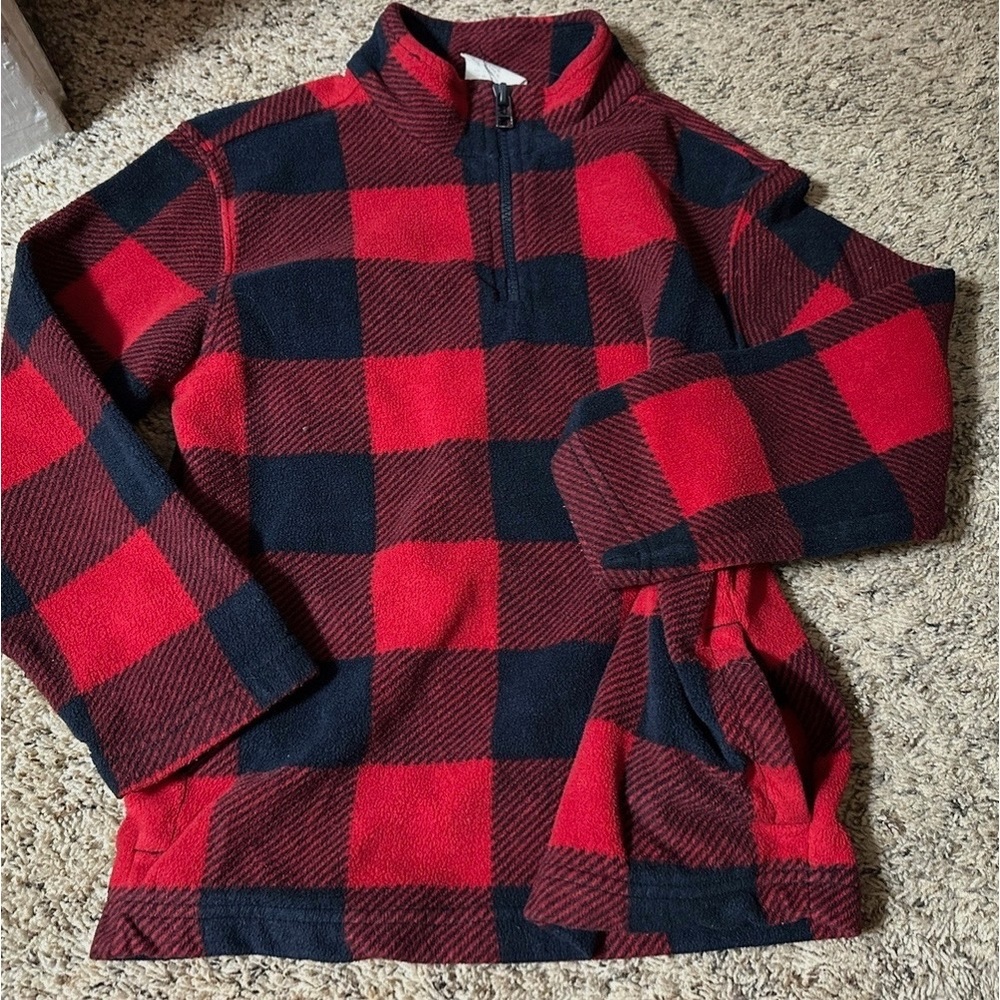 Crazy 8 Red and Black Plaid Kids Puffer Jacket